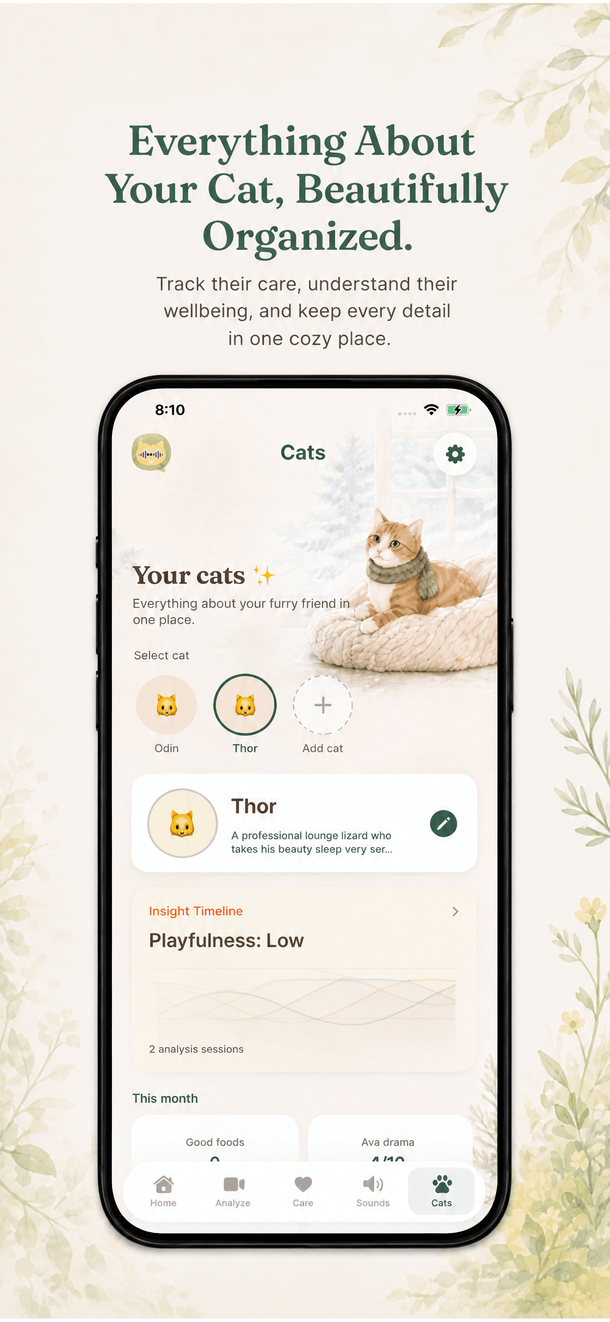 Manage your cats